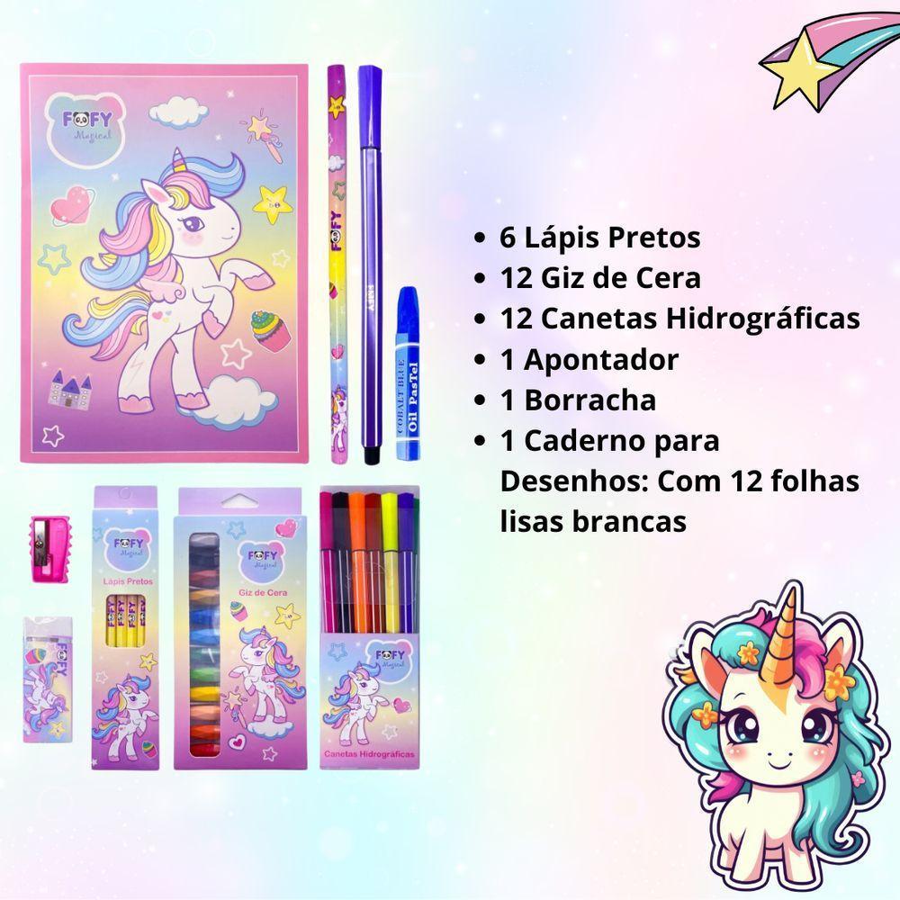 Kit Desenho Artístico Infantil Encanto Com 33 Peças Fofy - 5