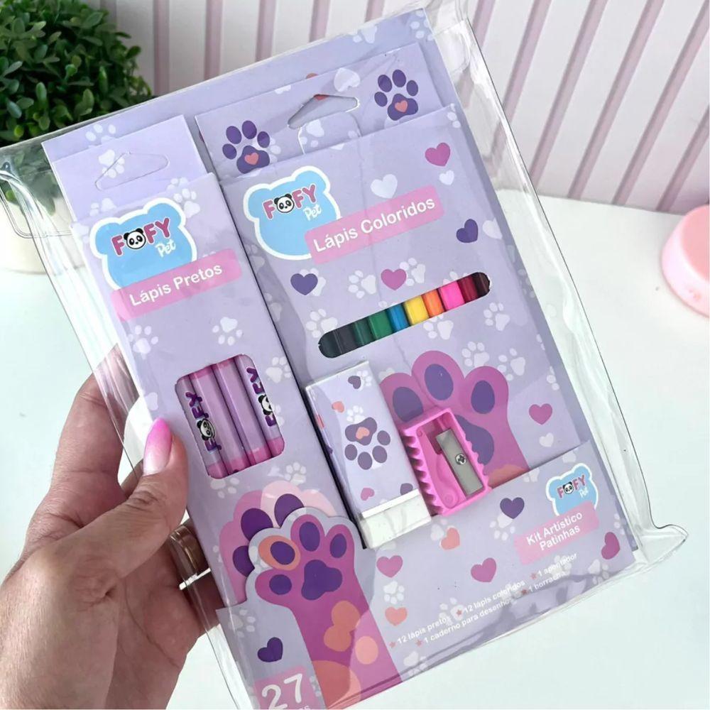 Kit Desenho Artístico Infantil Patinhas Com 27 Peças Fofy - 6