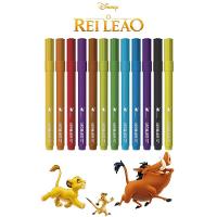Caneta Hidrocor Escolar Rei Leão Pack Com 12 Cores - Leo&leo - 6