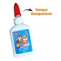 3x Cola Branca Líquida Escolar Patrulha Canina 40g - Tris - 6