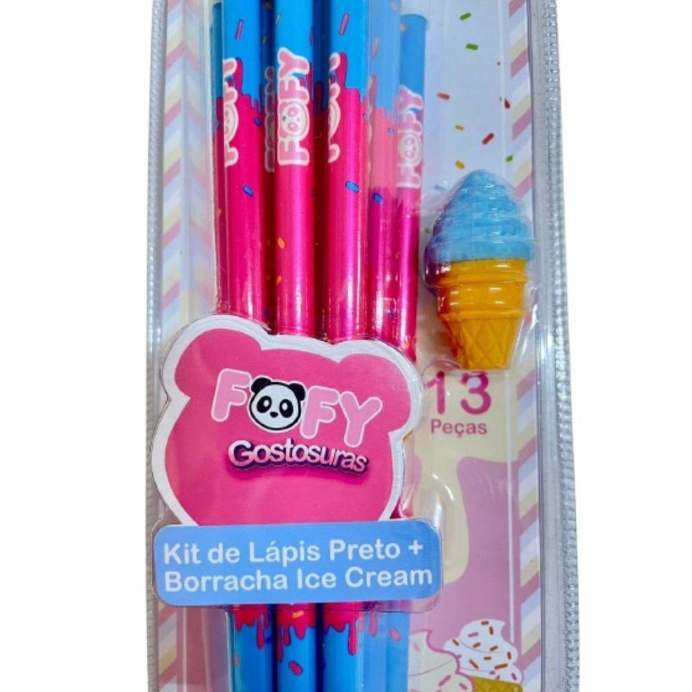 Kit De Lapis Preto E Borracha Ice Cream - Ff5508 - Fofy - 2