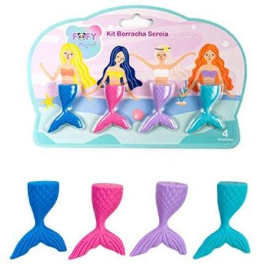 Kit 4 Borrachas Sereia - Ff4507 - Fofy