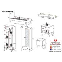 Quarto Infantil Completo Com Colchão Incluso Doçura Multimóveis Mp4334 Branco/cinza/rosa
