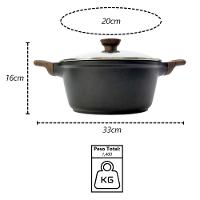 Caçarola Antiaderente Cerâmico Temperatti Nigro Am Tv 20cm - 2