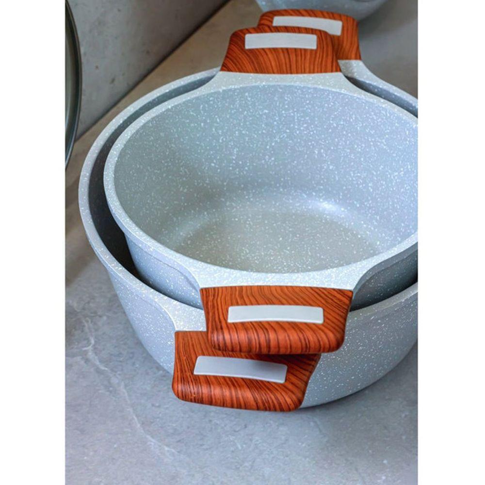 Kit 4pç Caçarolas Frigideiras Antiaderente Temperatti Bianco - 2