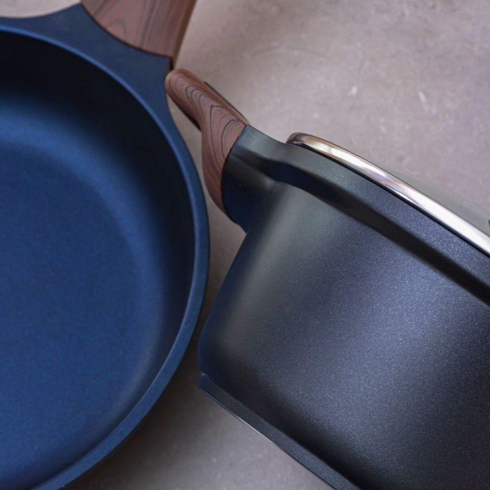 Kit 4pç Caçarolas Frigideiras Antiaderente Temperatti Nigro - 4