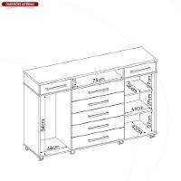 Cômoda London 2 Portas E 7 Gavetas Café Touch - Demóbile Café Touch - 5