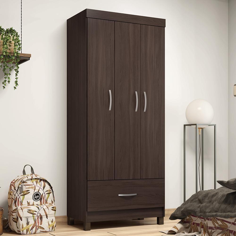 Guarda Roupa Solteiro Prince 3 Portas E 1 Gaveta Café Touch - Demóbile Café Touch - 4