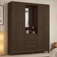 Guarda Roupa Capelinha Pérsia 4 Portas Café Touch Com Espelho - Demóbile Café Touch - 2