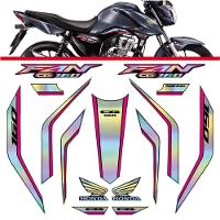 Kit Holográfico Para Moto Honda Cg Titan 160 Anos 2023 A 2024 Rosa Rosa - 3