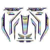 Kit Holográfico Para Moto Honda Cg Titan 160 Anos 2023 A 2024 Azul Azul - 6