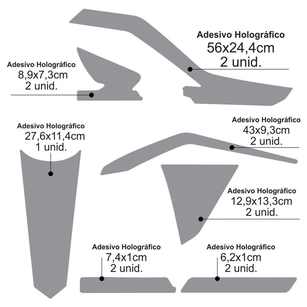 Kit Holográfico Para Moto Honda Cg Titan 160 Anos 2018 A 2020 Rosa - 2