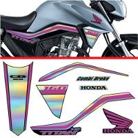 Kit Holográfico Para Moto Honda Cg Titan 160 Anos 2018 A 2020 Rosa - 1