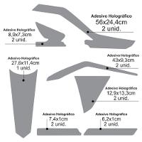 Kit Holográfico Para Moto Honda Cg Titan 160 Anos 2018 A 2020 Rosa - 2