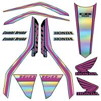 Kit Holográfico Para Moto Honda Cg Titan 160 Anos 2018 A 2020 Rosa - 3