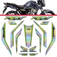 Kit Holográfico Para Moto Honda Cg Titan 160 Anos 2023 A 2024 Verde Verde - 1