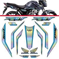 Kit Holográfico Para Moto Honda Cg Titan 160 Anos 2023 A 2024 Azul Azul - 1