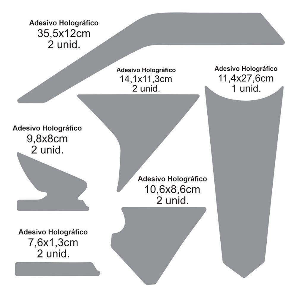 Kit Carenagem Holográfico Honda Cg Titan 160 Anos 2023 2024 Azul Claro - 5