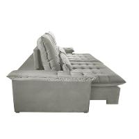 Sofá Victory Linho 02 Módulos De 90cm B25cm Meu Sofá Online A230 Linho Cinza - 5