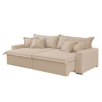 Sofá Montreal Linho 02 Módulos De 80cm B25cm Meu Sofá Online A294 Linho Creme - 2