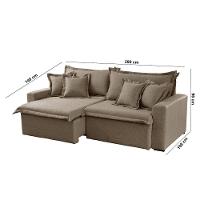Sofá Montreal Veludo 2 Módulos De 120m B25cm Meu Sofá Online B002 Veludo Capuccino - 7