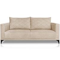 Sofa Nori 3 Lugares Pes De Ferro 220cm Linho Boucle 3301 Ezz 3301 - 1