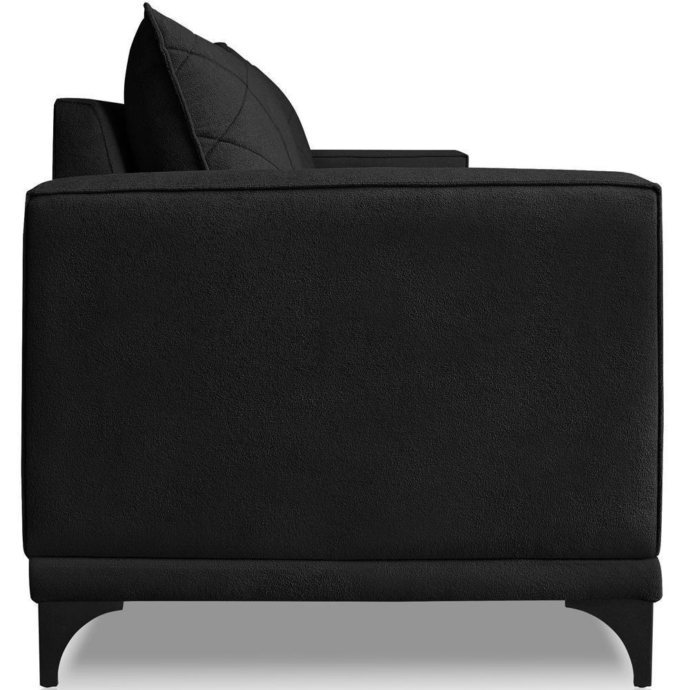 Sofa Nori 3 Lugares Pes De Ferro 200cm Linho Boucle 3304 Ezz 3304 - 8