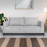 Sofa Nori 3 Lugares Pes De Ferro 220cm Linho Boucle 3302 Ezz 3302 - 10