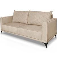 Sofa Nori 3 Lugares Pes De Ferro 200cm Linho Boucle 3301 Ezz 3301 - 6