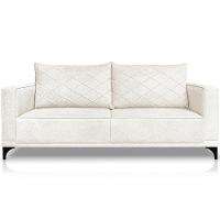Sofa Nori 3 Lugares Pes De Ferro 200cm Linho Boucle 3300 Ezz 3300 - 1