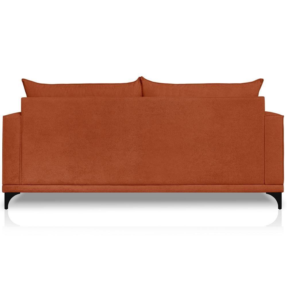 Sofa Nori 3 Lugares Pes De Ferro 220cm Linho Boucle 3303 Ezz 3303 - 9