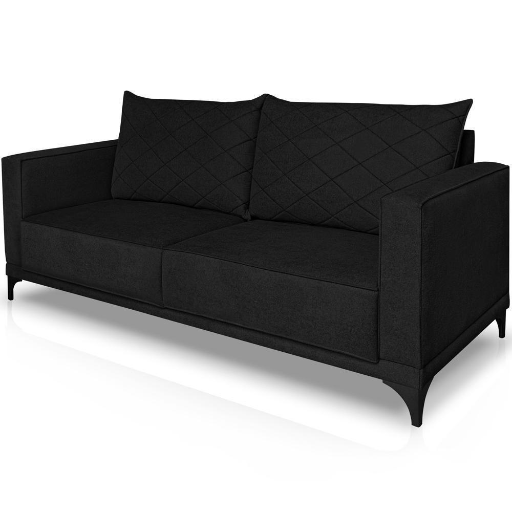 Sofa Nori 3 Lugares Pes De Ferro 220cm Linho Boucle 3304 Ezz 3304 - 6