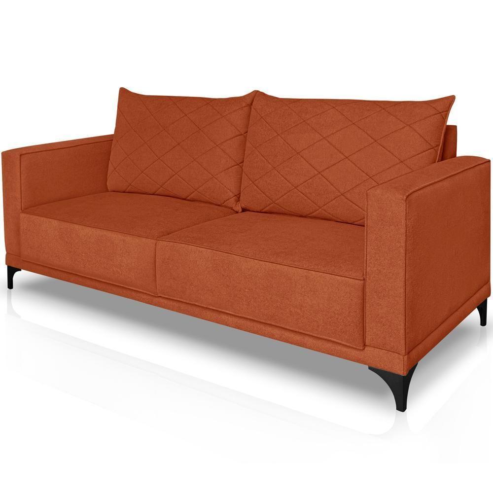 Sofa Nori 3 Lugares Pes De Ferro 200cm Linho Boucle 3303 Ezz 3303 - 6