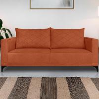 Sofa Nori 3 Lugares Pes De Ferro 200cm Linho Boucle 3303 Ezz 3303 - 2