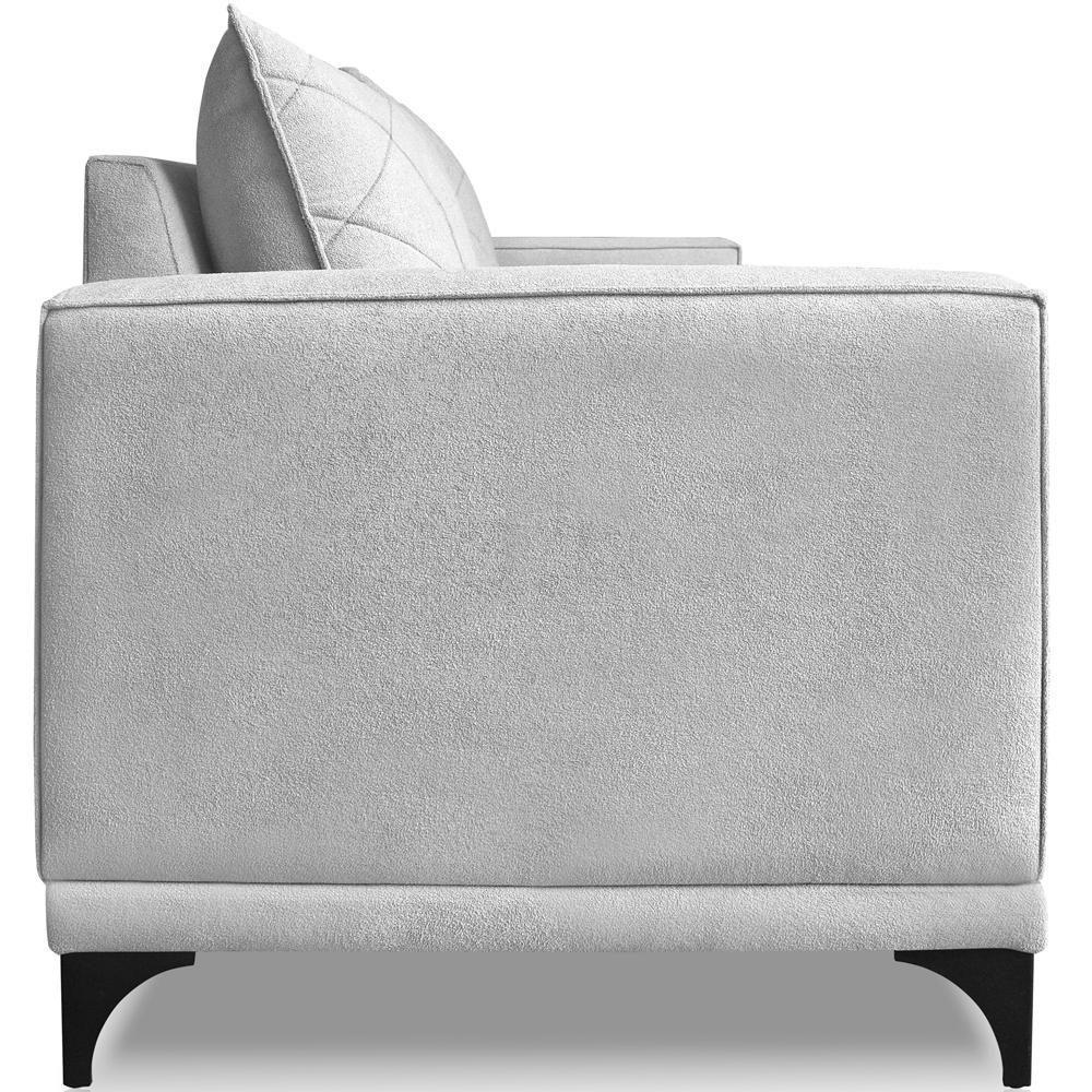 Sofa Nori 3 Lugares Pes De Ferro 200cm Linho Boucle 3302 Ezz 3302 - 9