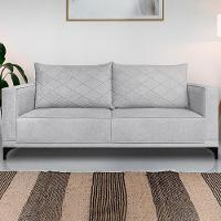 Sofa Nori 3 Lugares Pes De Ferro 200cm Linho Boucle 3302 Ezz 3302 - 2