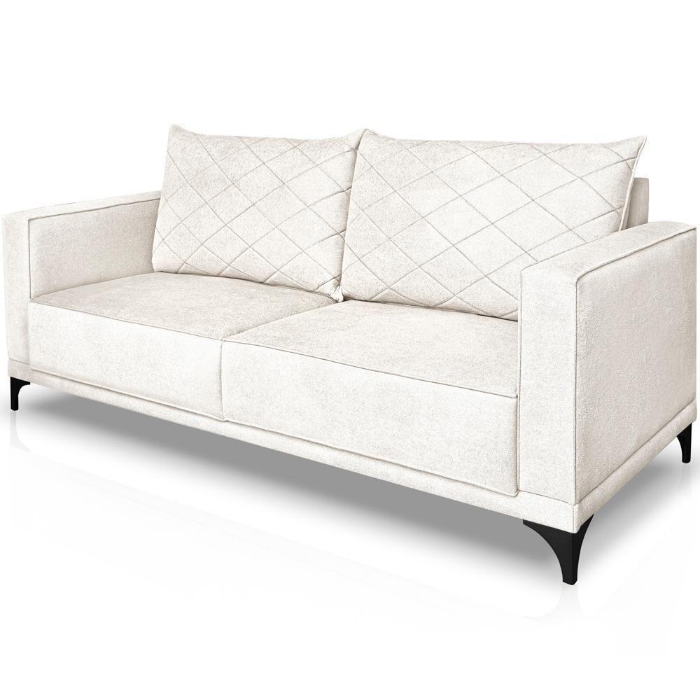 Sofa Nori 2 Lugares Pes De Ferro 180cm Linho Boucle 3300 Ezz 3300 - 6