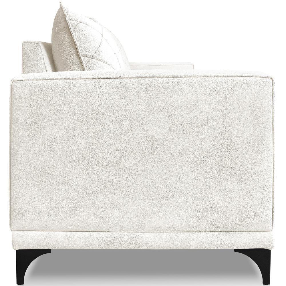 Sofa Nori 2 Lugares Pes De Ferro 180cm Linho Boucle 3300 Ezz 3300 - 9