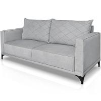 Sofa Nori 2 Lugares Pes De Ferro 180cm Linho Boucle 3302 Ezz 3302 - 6