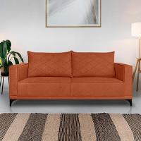 Sofa Nori 2 Lugares Pes De Ferro 180cm Linho Boucle 3303 Ezz 3303 - 10