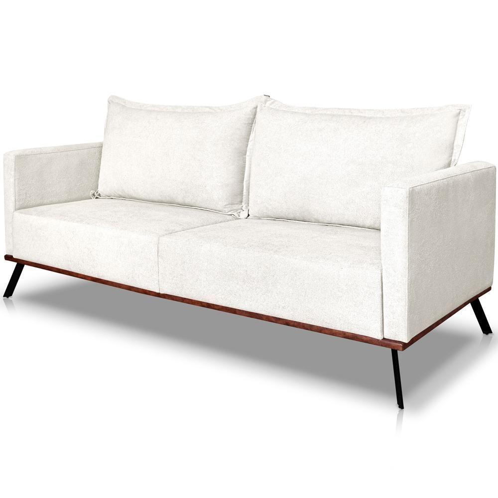 Sofa Aya 3 Lugares Para Sala De Estar 220cm Boucle 3300 Ezz 3300 - 6