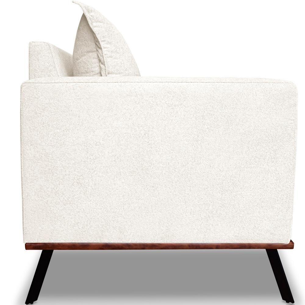 Sofa Aya 3 Lugares Para Sala De Estar 220cm Boucle 3300 Ezz 3300 - 9