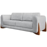 Sofa Jolie 3 Lugares 220cm Pes Boomerang Linho Boucle 3302 Ezz 3302 - 1