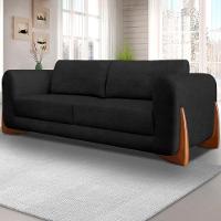 Sofa Jolie 3 Lugares 220cm Pes Boomerang Linho Boucle 3304 Ezz 3304 - 2