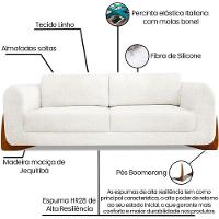 Sofa Jolie 2 Lugares 160cm Pes Boomerang Linho Boucle 3300 Ezz 3300 - 2
