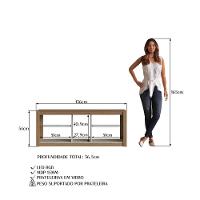 Rack Com Led 02 Prateleiras Em Vidro 136cm Mel Arenas Proddy Mel Arenas - 3