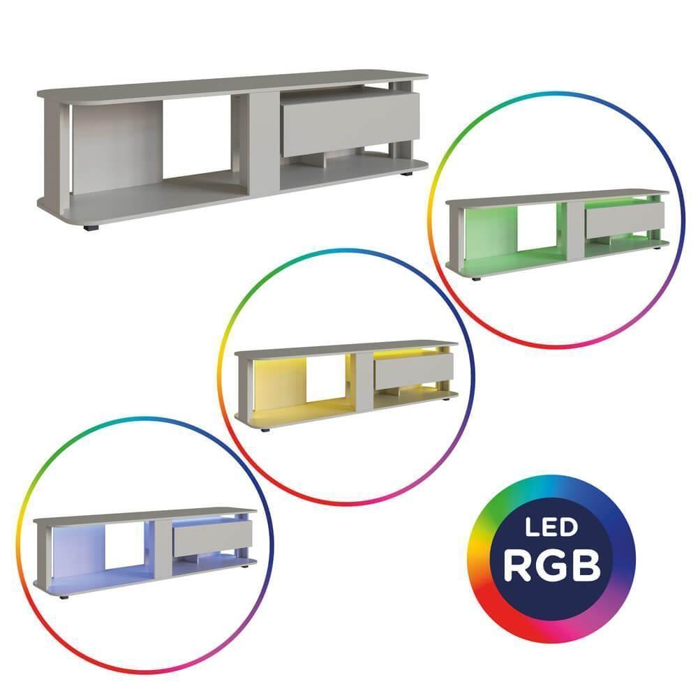 Rack Moderno Com Led 01 Gaveta 180cm Arenas Proddy Arenas - 4