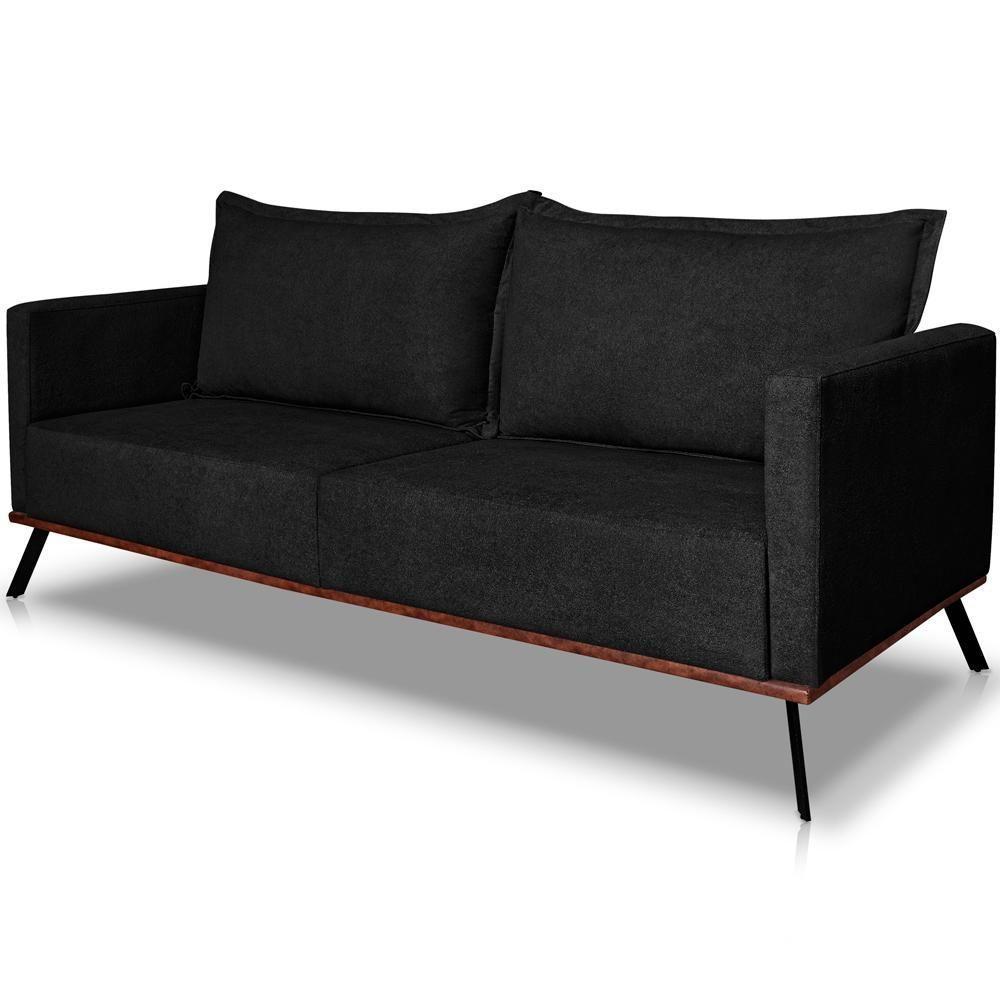 Sofa Aya 3 Lugares Para Sala De Estar 200cm Boucle 3304 Ezz 3304 - 6