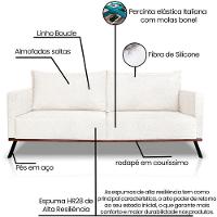 Sofa Aya 2 Lugares Para Sala De Estar 180cm Boucle 3300 Ezz 3300 - 3