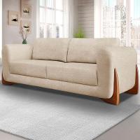 Sofa Jolie 3 Lugares 230cm Pes Boomerang Linho Boucle 3301 Ezz 3301 - 2